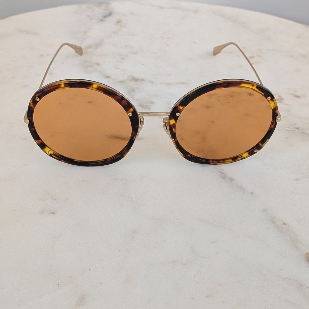 Christian Dior Hypnotic 1 Round Tortoise Shell Sunglasses Brown Lenses Y67JW - Picture 4 of 15